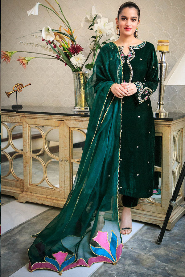 Jade Green - Organza Dupatta