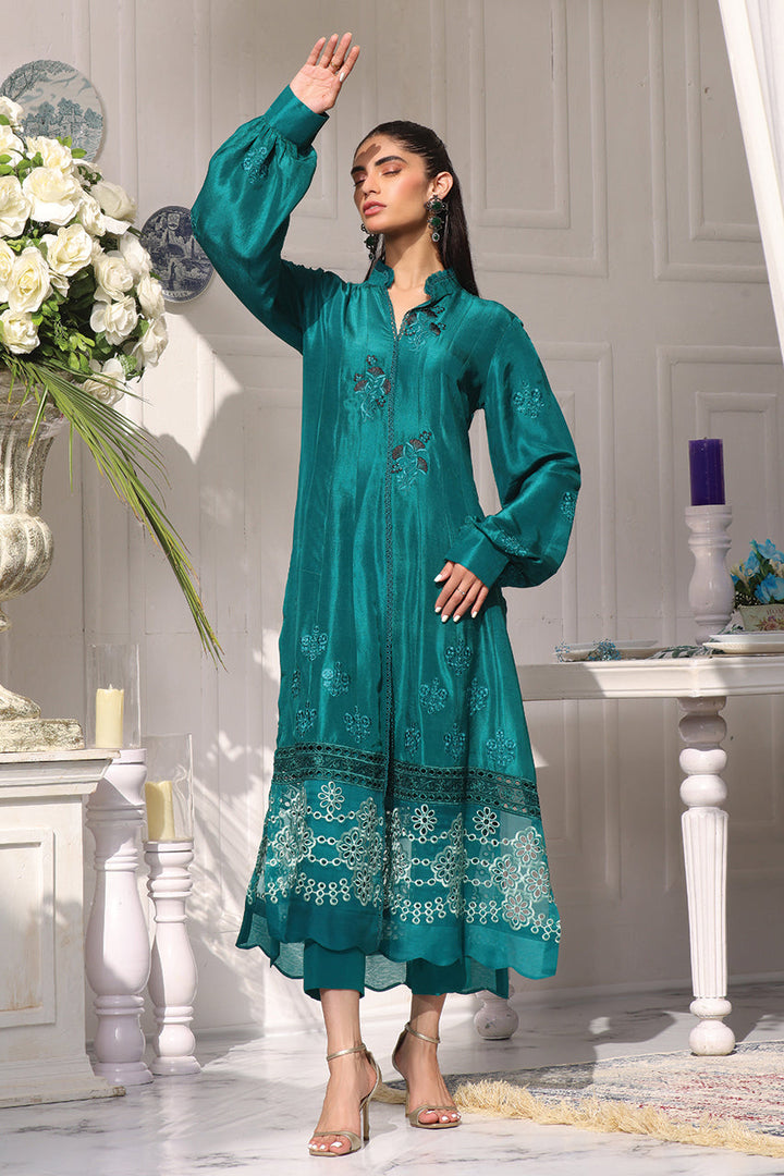 Shirt And Dupatta-Raw Silk