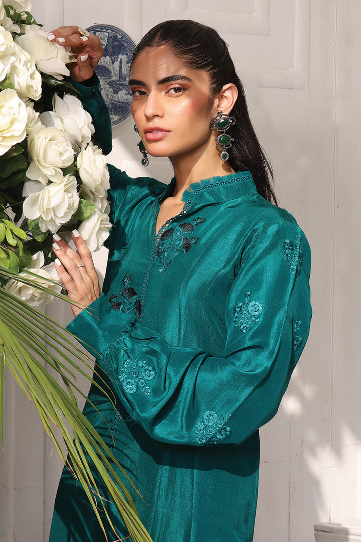 Shirt And Dupatta-Raw Silk