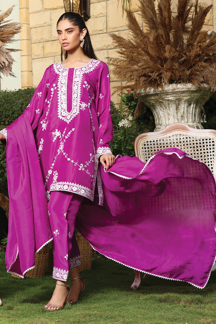 Shirt And Dupatta-Raw Silk