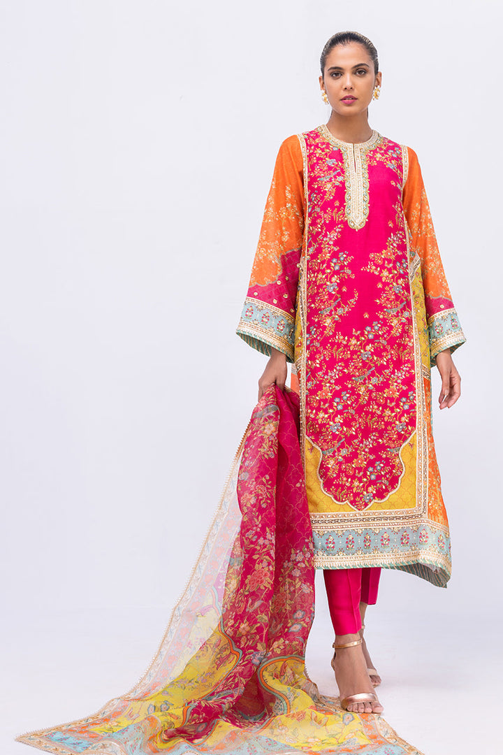 Kurta & Dupatta-Khaddi Silk