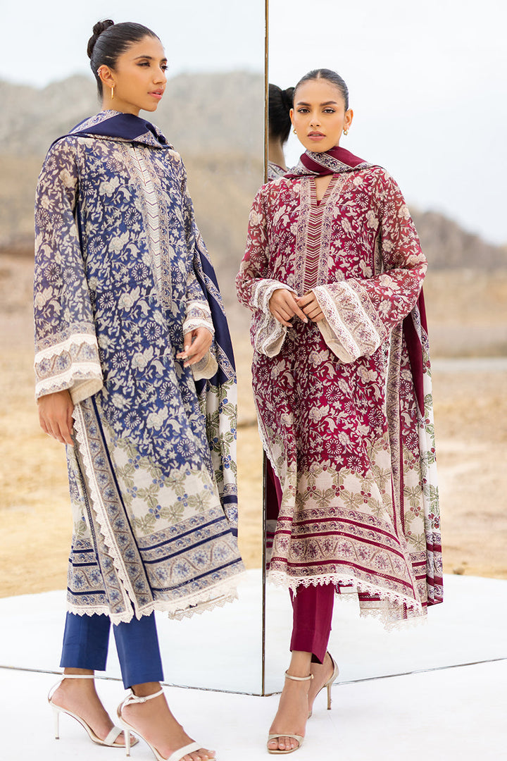 Shirt & Dupatta-Cotton Net