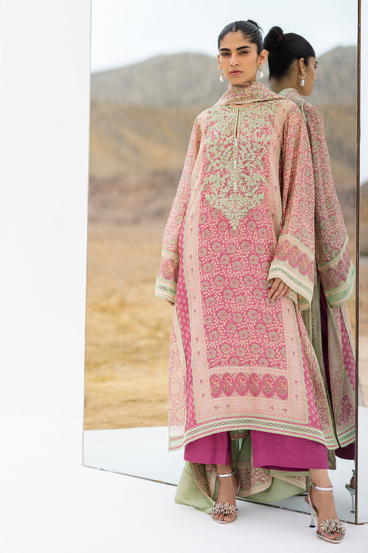 Shirt And Dupatta-Cotton Net