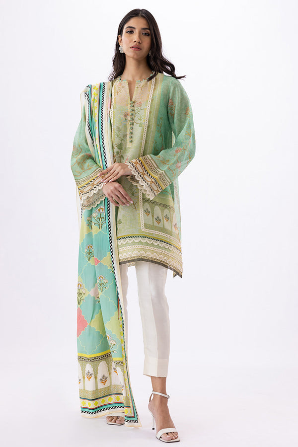 Kurta & Dupatta-Cotton Net