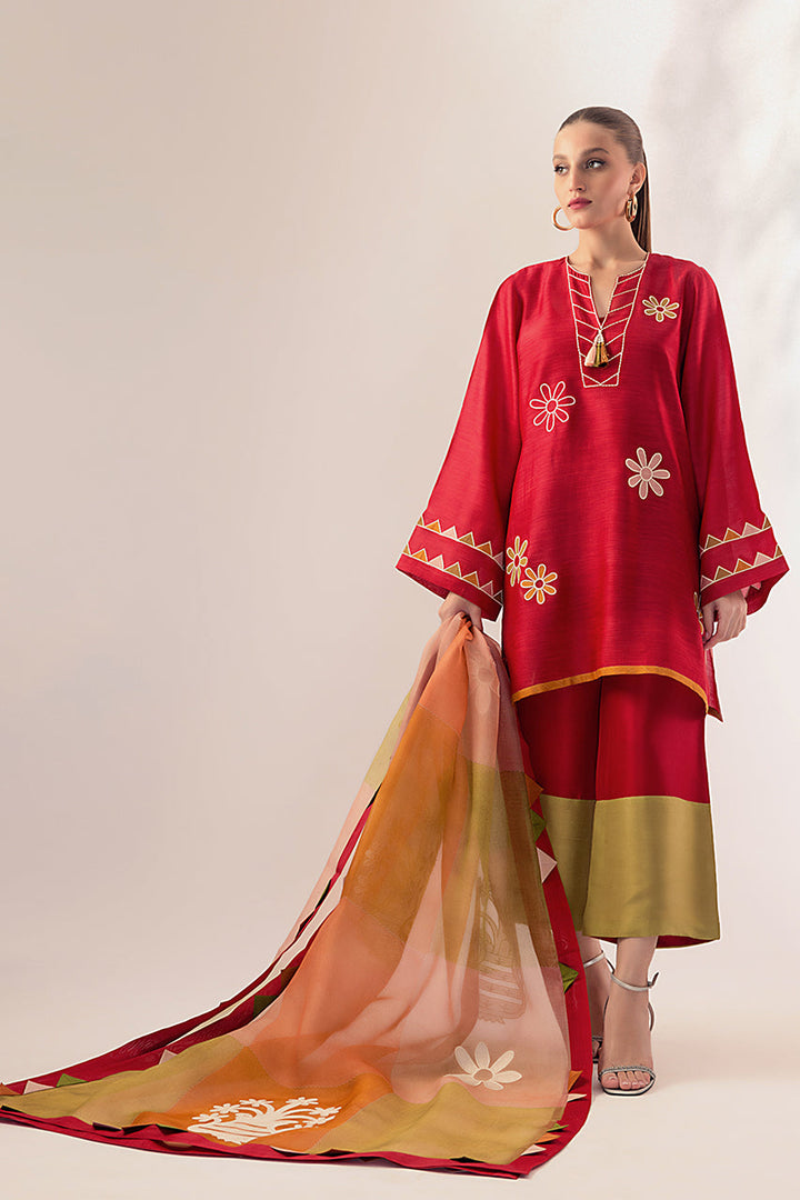 Shirt & Dupatta-Khaddi Silk