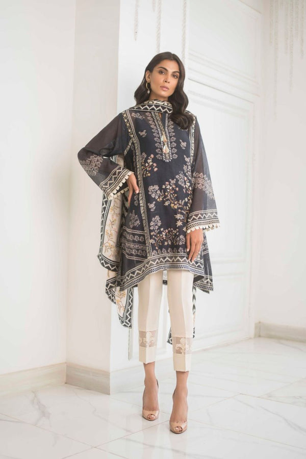 Shirt & Dupatta-Cotton Net