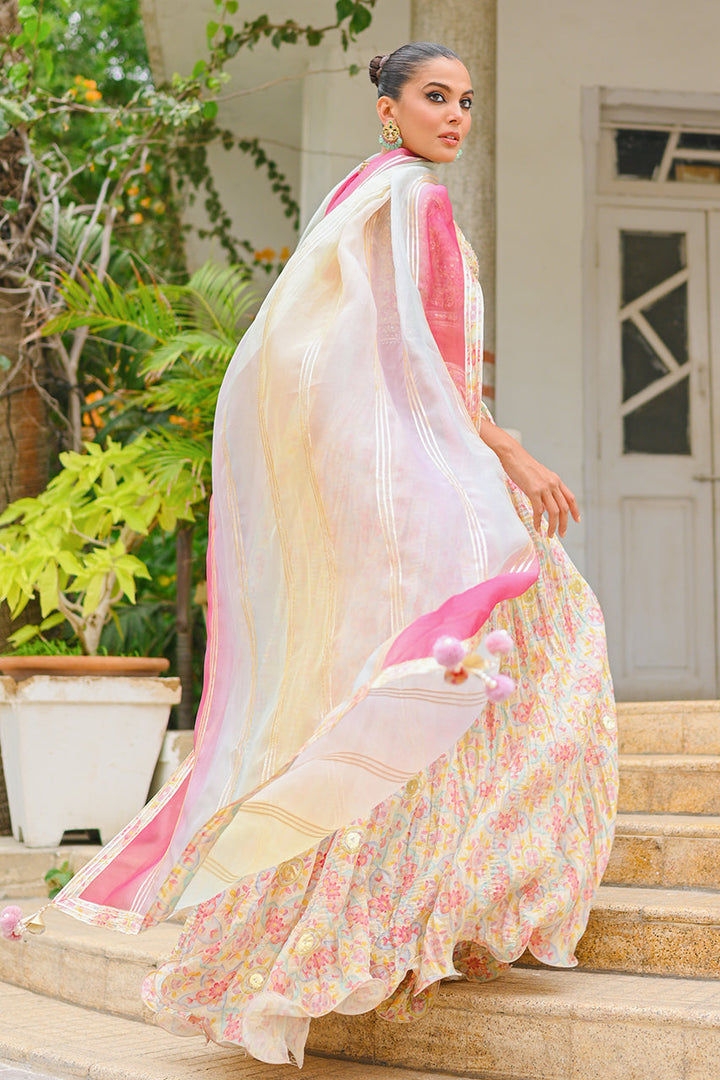 Choli, Lehnga & Dupatta-Khaddi Silk