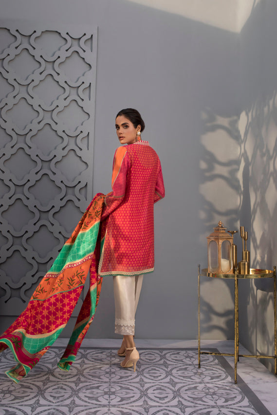 Kurta & Dupatta-Cotton Net