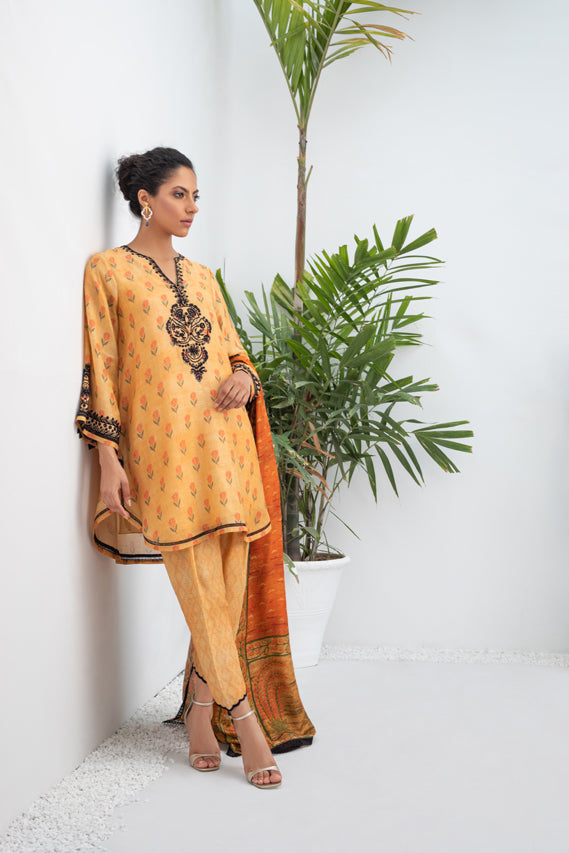 Kurta & Dupatta-Khaddi Silk