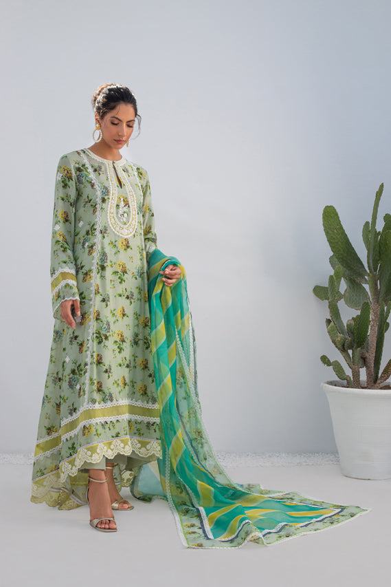 Shirt & Dupatta-Khaddi Silk