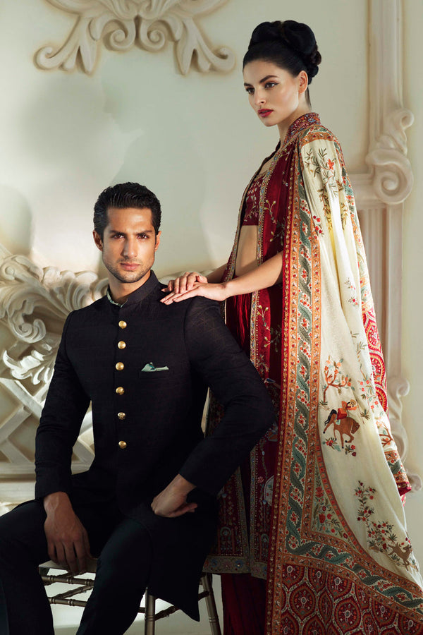 Sherwani-Raw Silk