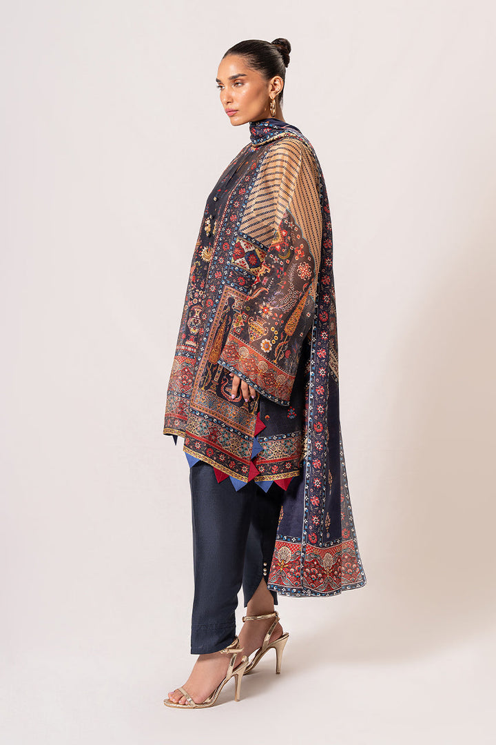 hemayal-Casual Pret-Shirt & Dupatta-Cotton Net / Silk-Clothing