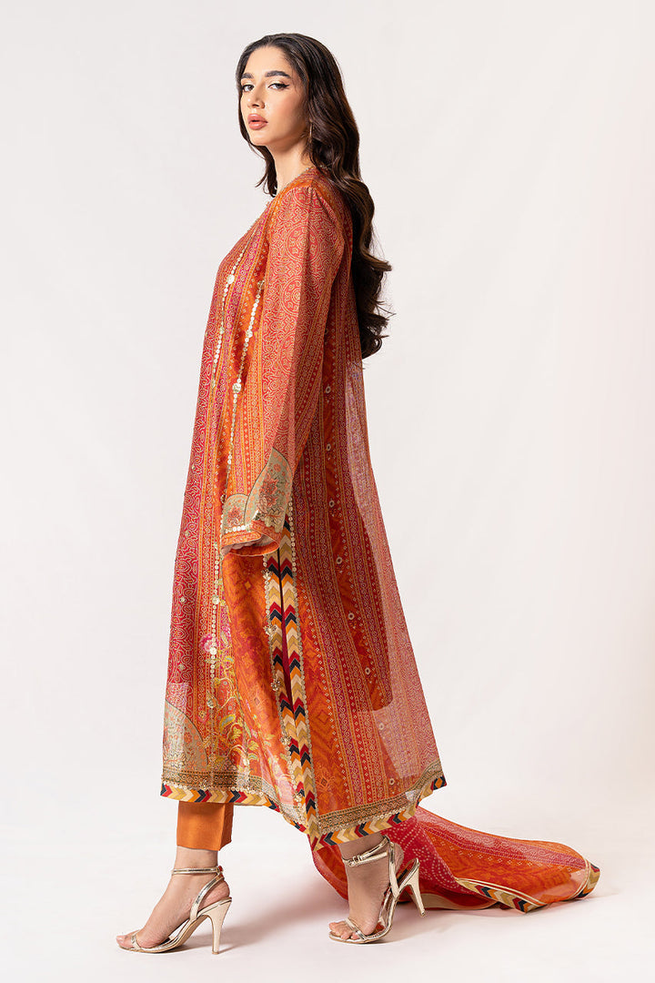 Shirt & Dupatta-Cotton Net