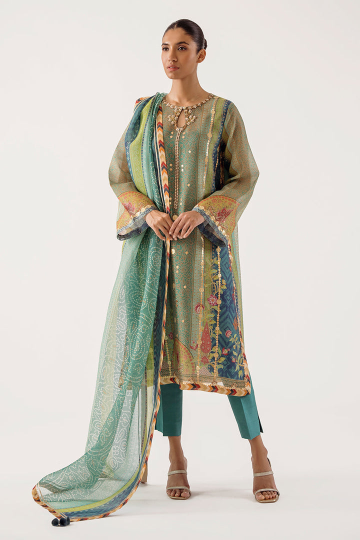 sheza-b-Luxe Pret-Shirt & Dupatta-Cotton Net / Organza-Clothing