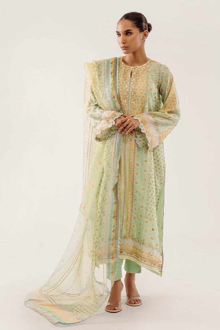 afsheen-c-Luxe Pret-Shirt & Dupatta-Khaddi Silk / Organza-Clothing