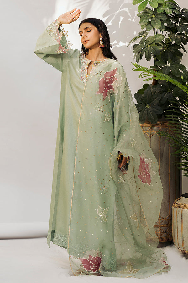 Aleena - Silk Dupatta With Lace