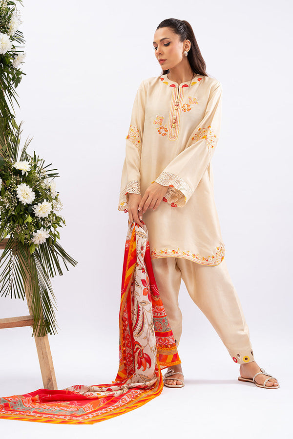 Manali - Pure Raw Silk Shalwar As Shown