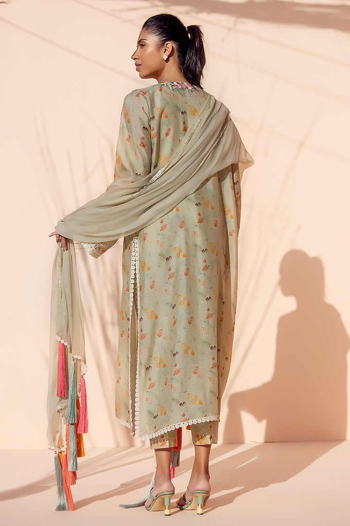 Shirt & Dupatta-Khaddi Silk