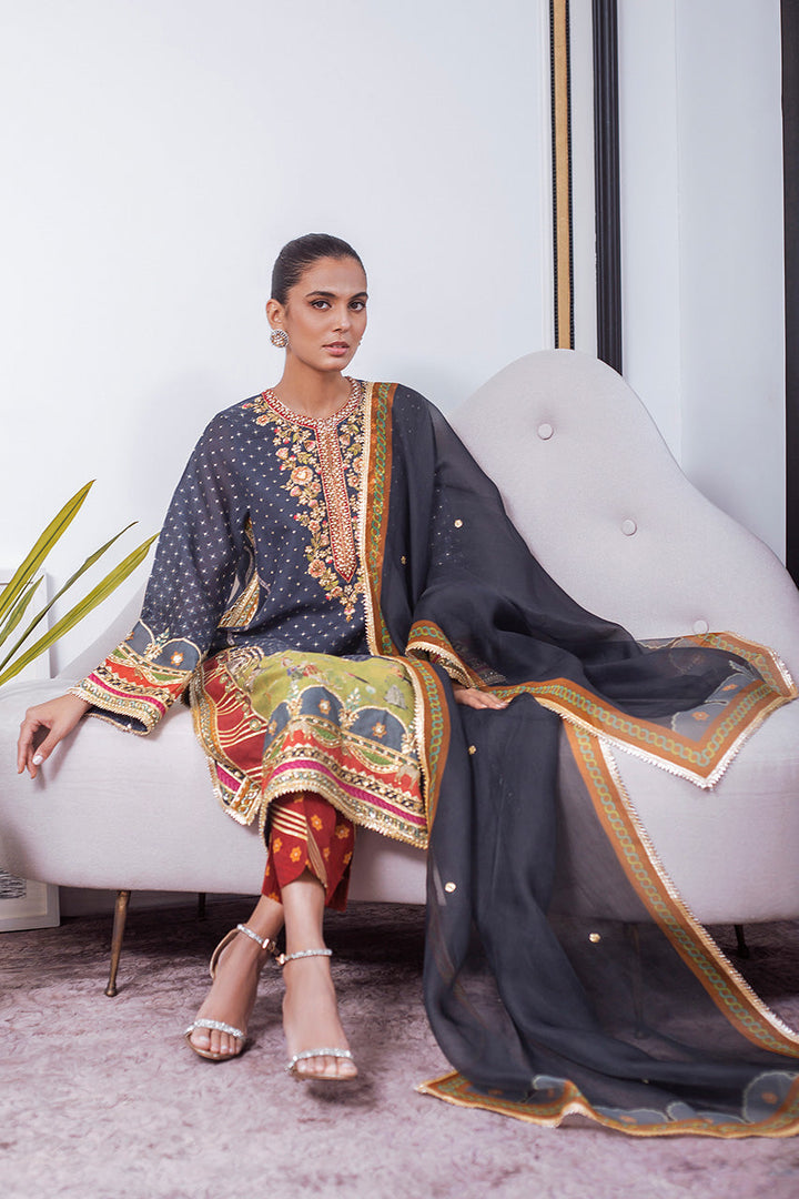 Kurta & Dupatta-Khaddi Silk