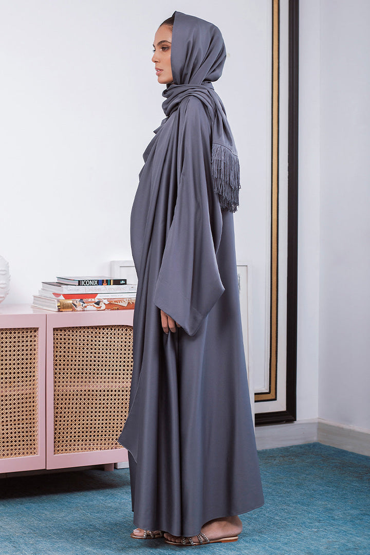 Abaya & Scarf-Satin Finished Crepe