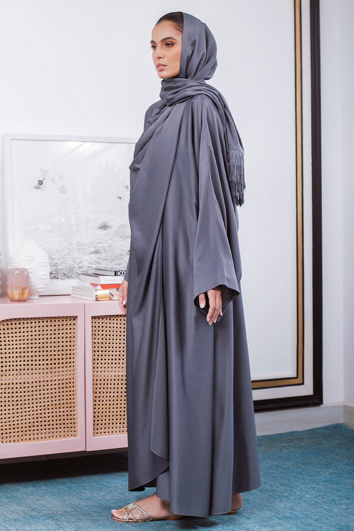 Abaya & Scarf-Satin Finished Crepe