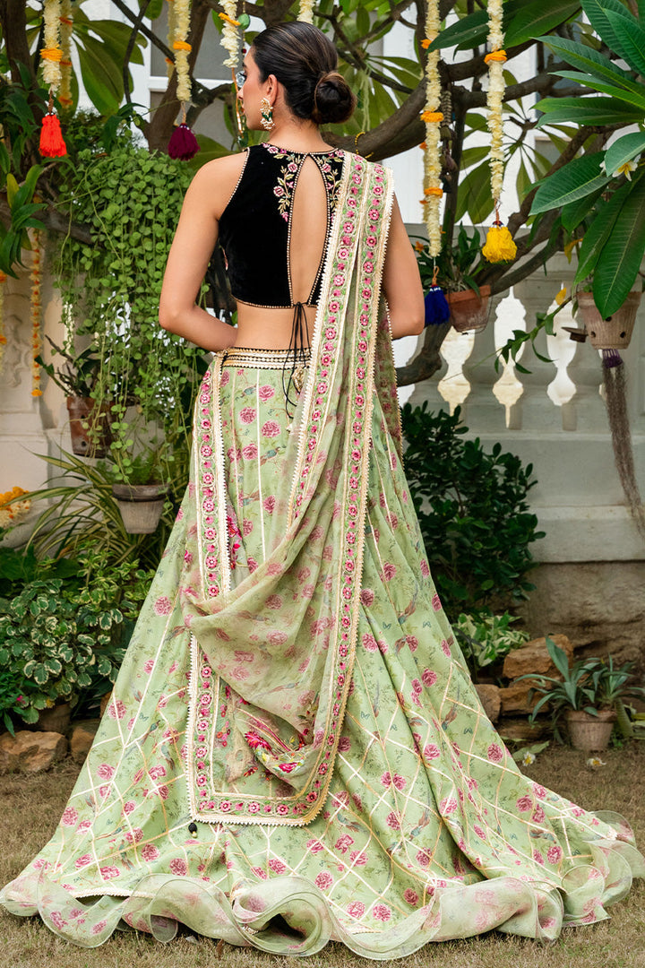 Choli, lehnga & Dupatta-Khaddi Silk