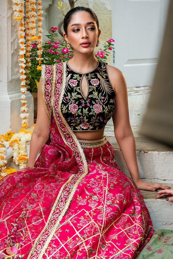 Choli, lehnga & Dupatta-Khaddi Silk