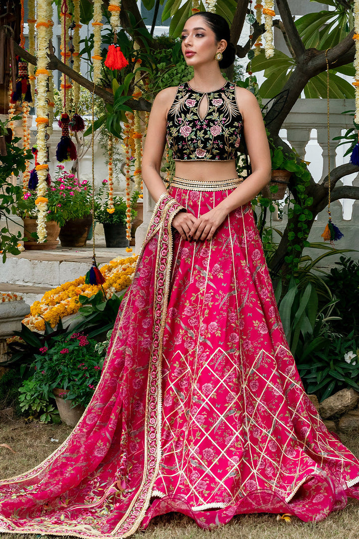 Choli, lehnga & Dupatta-Khaddi Silk