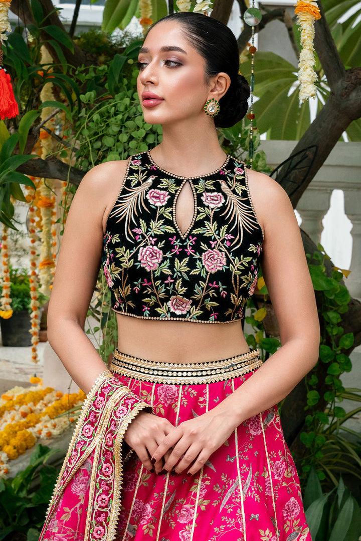 Choli, lehnga & Dupatta-Khaddi Silk