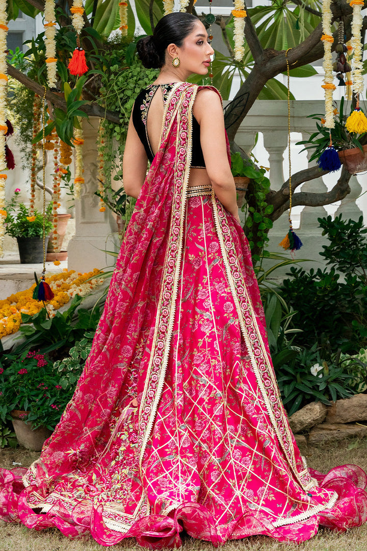 Choli, lehnga & Dupatta-Khaddi Silk