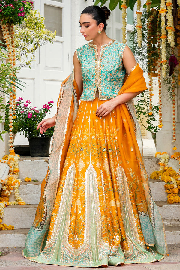 Choli, lehnga & Dupatta-Khaddi Silk