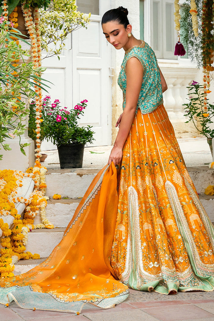 Choli, lehnga & Dupatta-Khaddi Silk