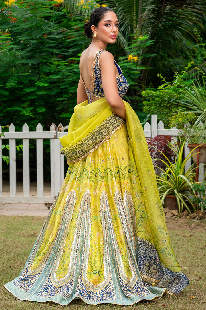 Choli, lehnga & Dupatta-Khaddi Silk