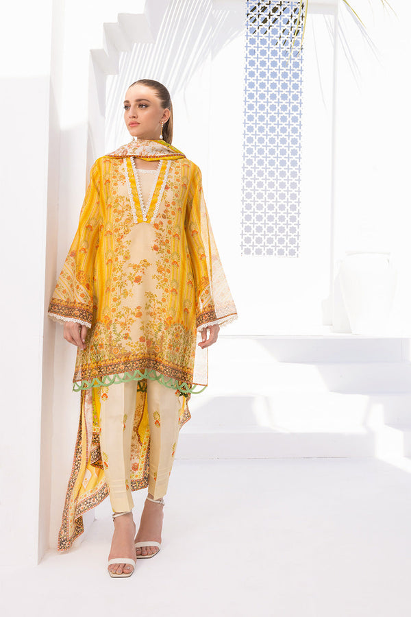 Kurta & Dupatta-Cotton Net