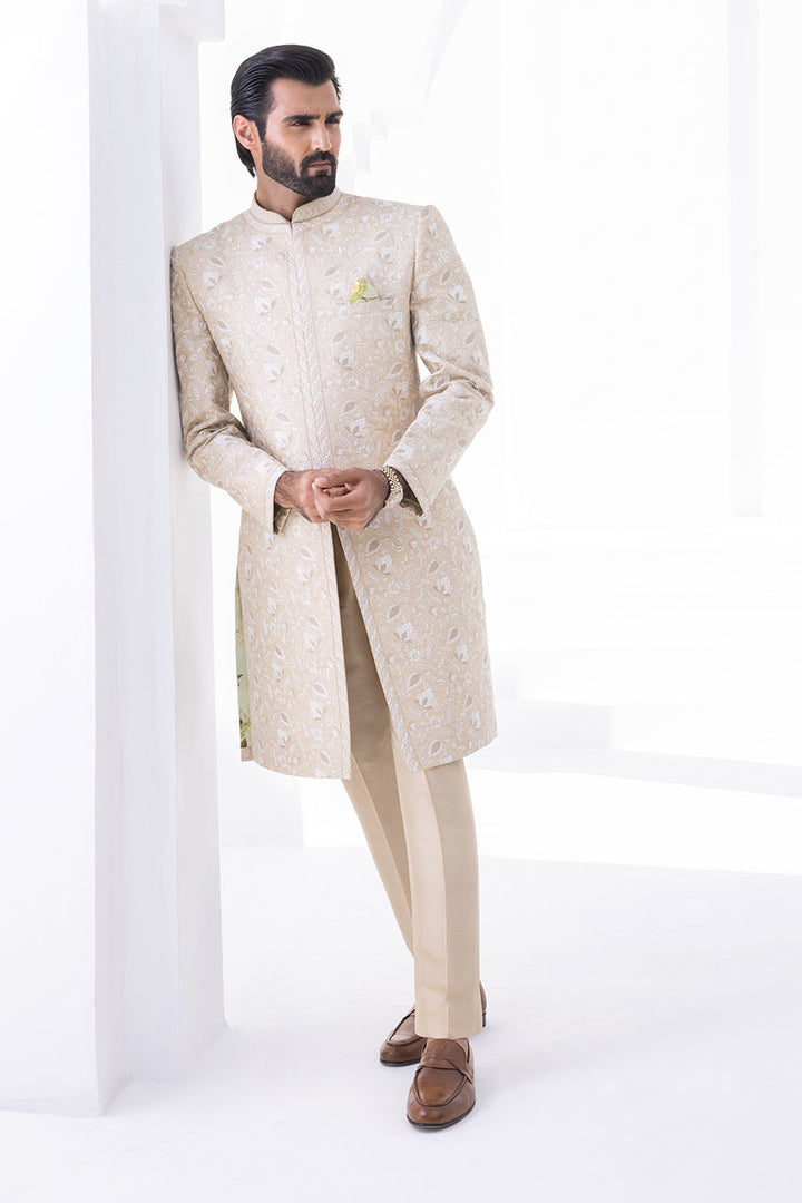 Sherwani & Trouser-Self Jamawar