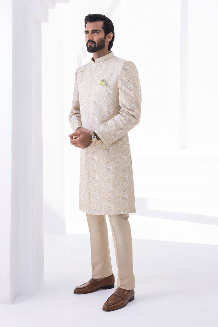 Sherwani & Trouser-Self Jamawar