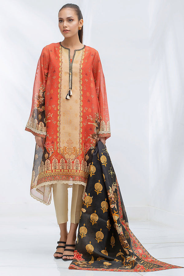 Kurta & Dupatta-Cotton Net