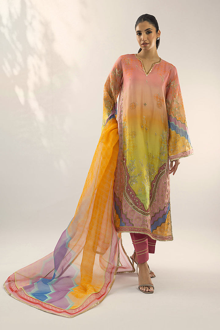 Kurta & Dupatta-Khaddi Silk