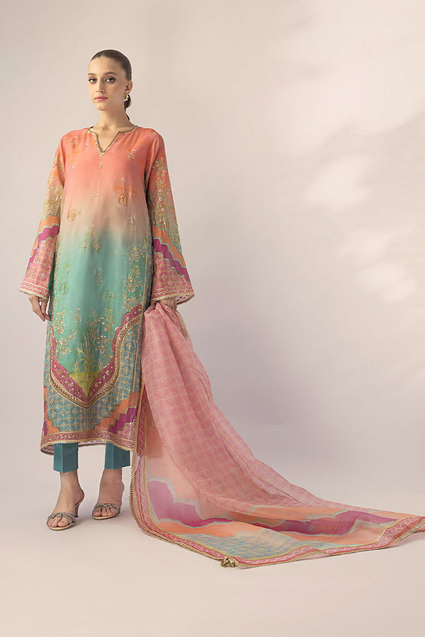 Kurta & Dupatta-Khaddi Silk