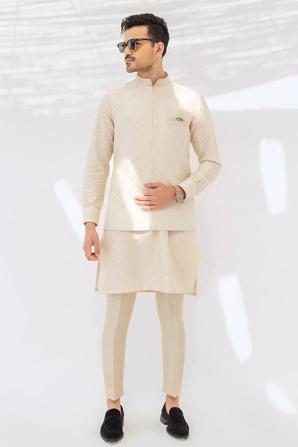 Kurta & Trousers-Raw Silk