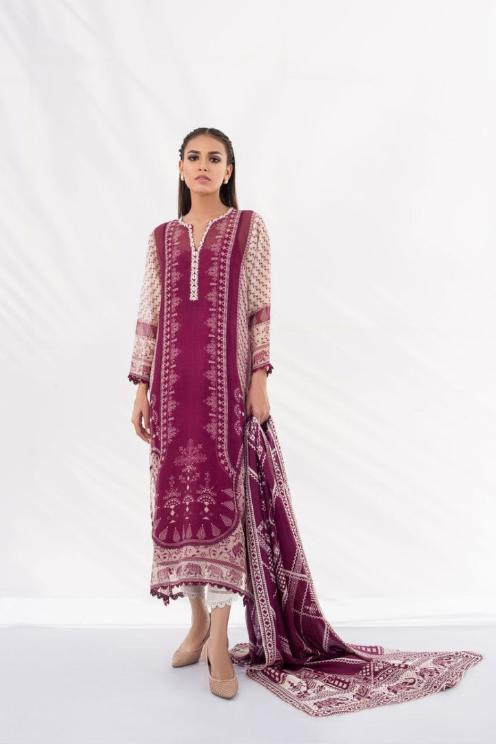 Shirt & Dupatta-Cotton Net