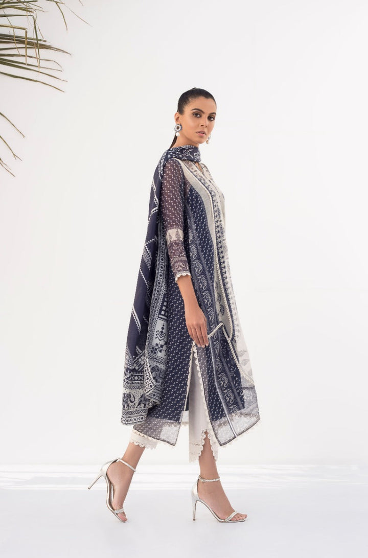 Shirt & Dupatta-Cotton Net