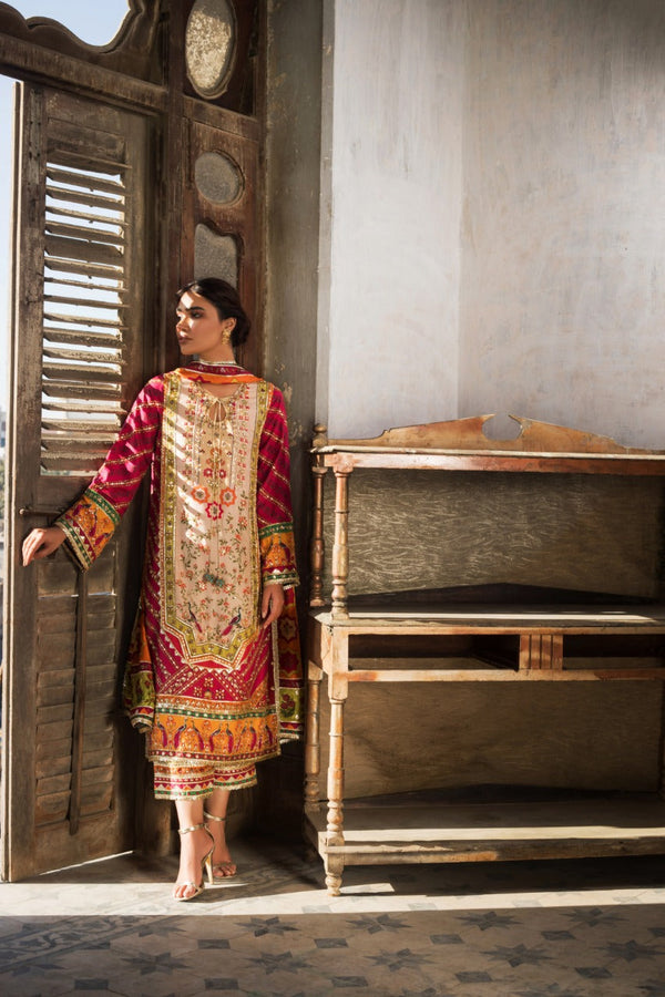 Kurta & Dupatta-Raw Silk