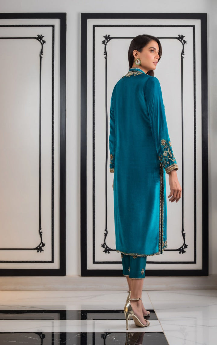 Kurta & Trousers-Velvet