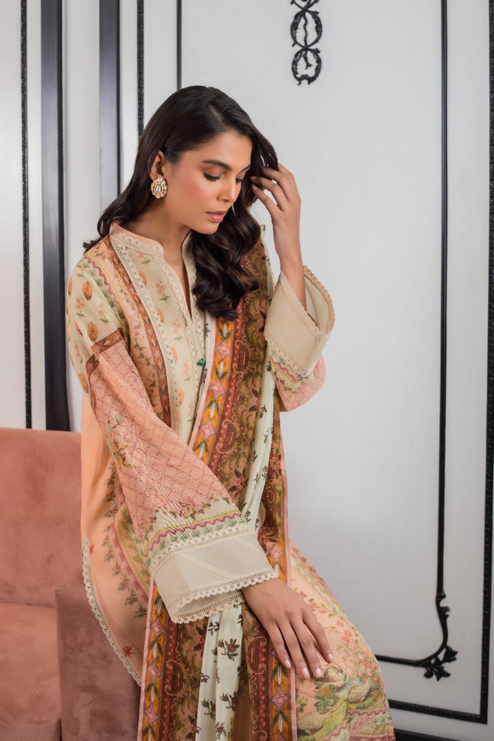 Shirt & Dupatta-Cotton Net