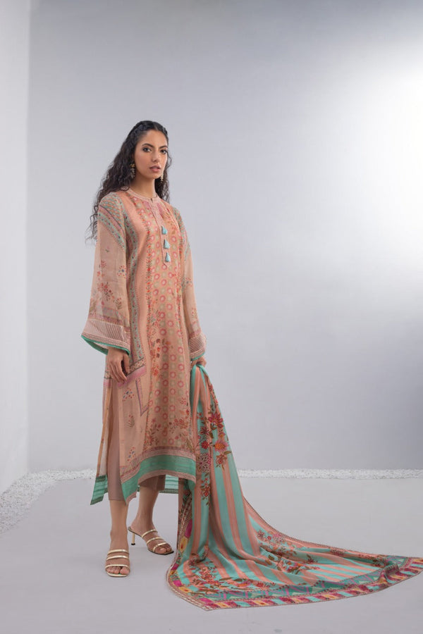 Shirt & Dupatta-Cotton Net