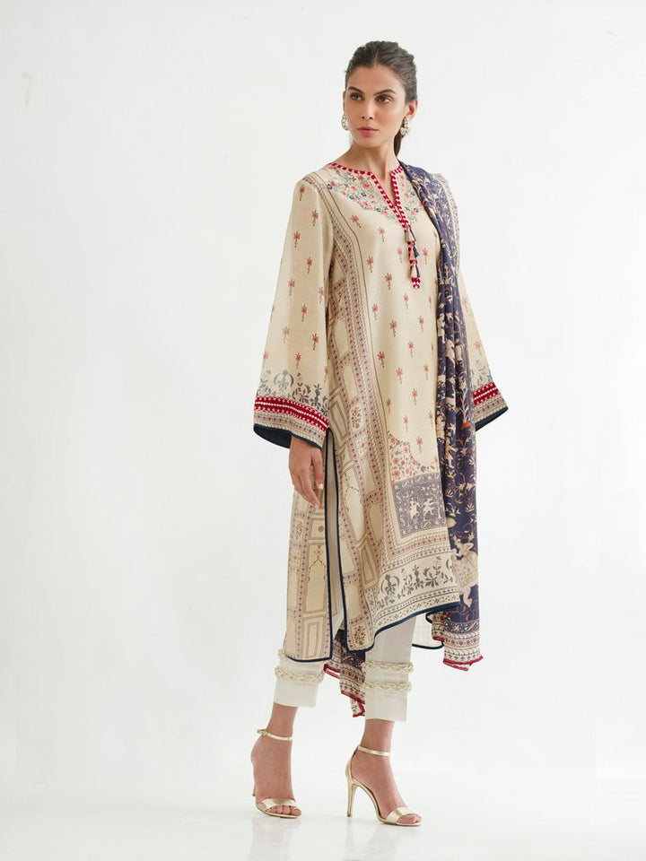 Shirt & Dupatta-Cotton Net