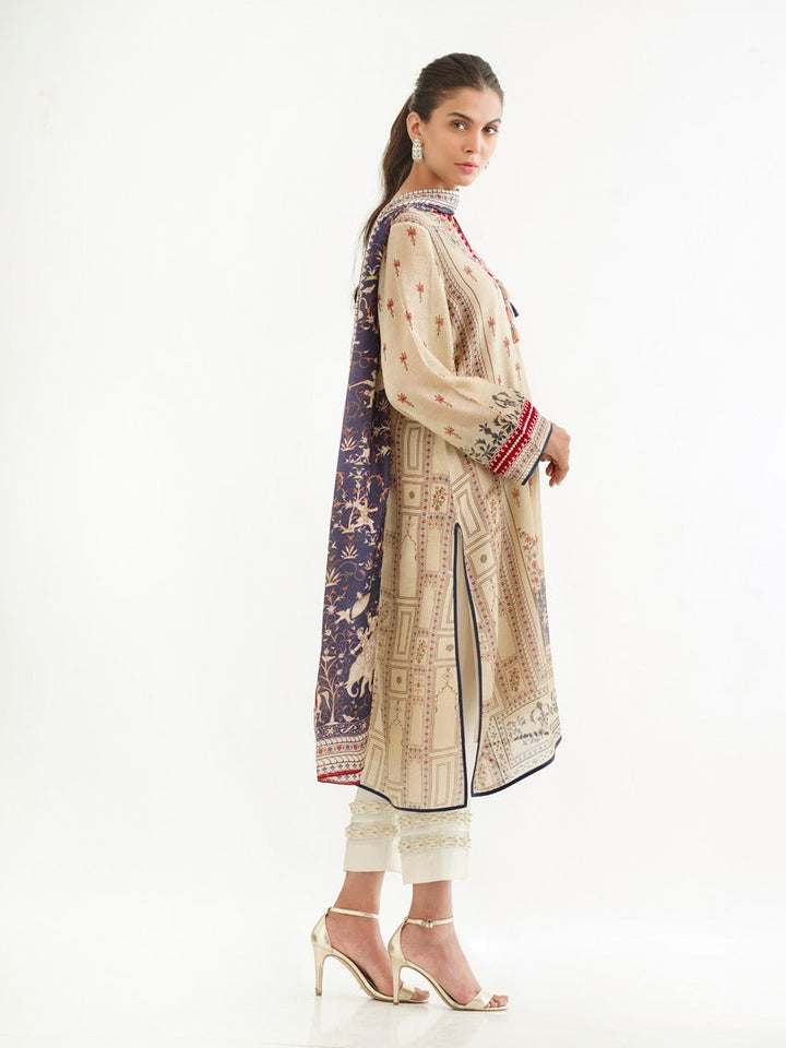 Shirt & Dupatta-Cotton Net