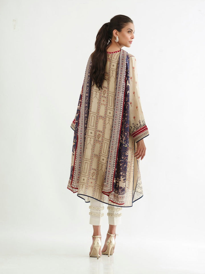 Shirt & Dupatta-Cotton Net