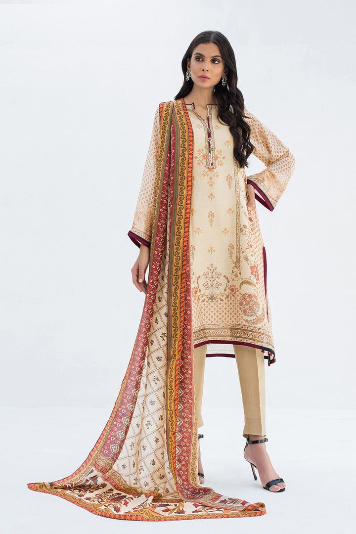 Shirt & Dupatta-Cotton Net